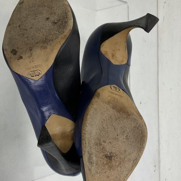 Christian Dior Black & Blue Pointed-Toe Heels – Size 8 - Picture 4 of 12